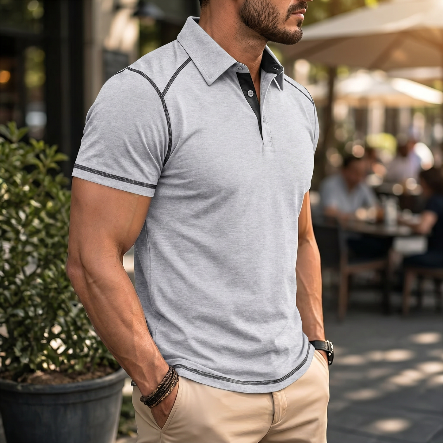 Jacky - Men's Summer Colorblock Polo Shirt