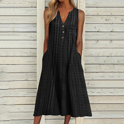 Jenny - Summer Striped Dress with Pockets