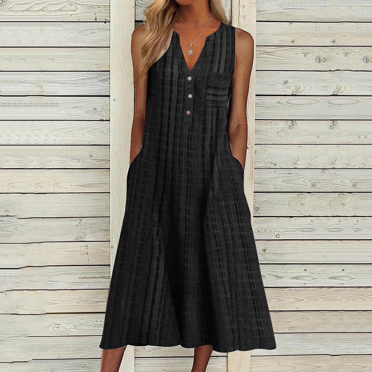 Jenny - Summer Striped Dress with Pockets