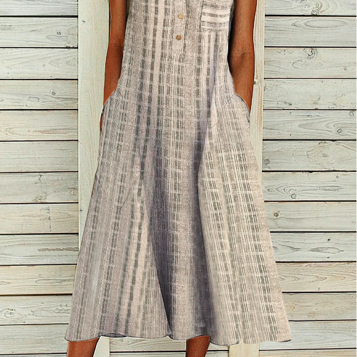 Jenny - Summer Striped Dress with Pockets