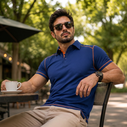 Jacky - Men's Summer Colorblock Polo Shirt
