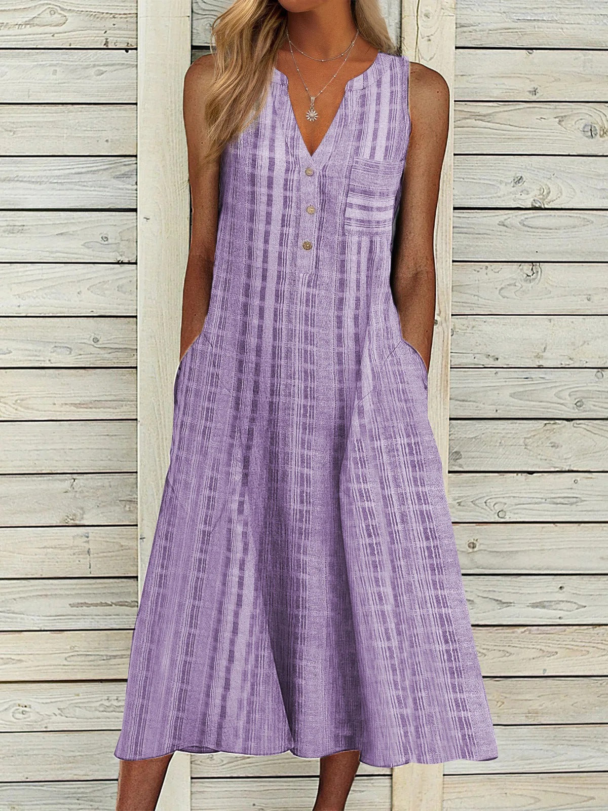 Jenny - Summer Striped Dress with Pockets